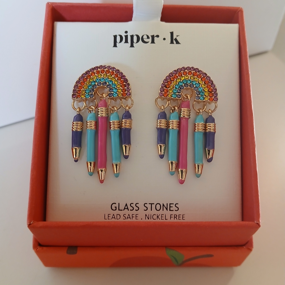 Piper K Rainbow & Pencil Earrings